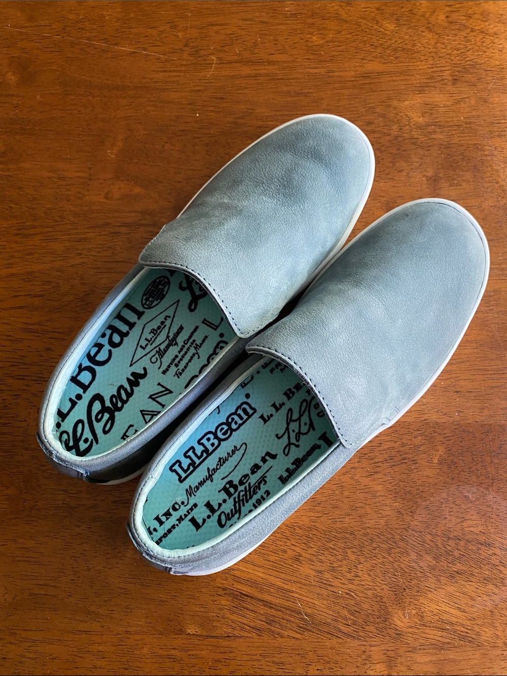 L.L Bean blue slide on shoes women’s size 8.5